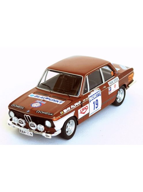 Trofeu - BMW 1602 (night version) N 19 RALLY 1000 LAKES 1974 ONNI VILKAS - PAAVO RIIKONEN BROWN