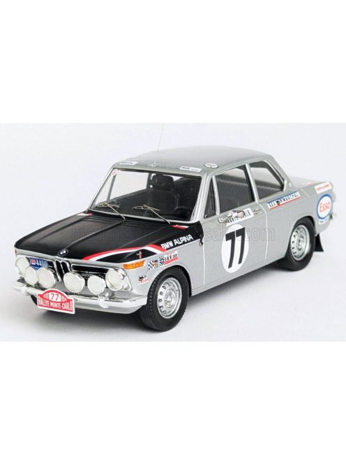 Trofeu - BMW 2002 Ti (night version) N 77 RALLY MONTECARLO 1970 RAY - BORIS BRICO SILVER BLACK