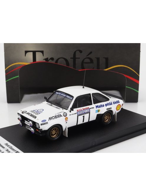 Trofeu - FORD ENGLAND ESCORT MKII N 1 RALLY 1000 LAKES 1982 ARI VATANEN - TERRY HARRYMAN WHITE