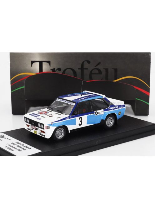 Trofeu - FIAT 131 ABARTH WINNER RALLY CIRCUIT DES ARDENNES 1980 DIDI - ANDRE PAULY WHITE BLUE