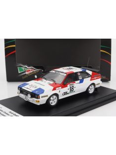   Trofeu - AUDI QUATTRO N 18 RALLY BANDAMA 1981 A.CHOTEAU - P.Y.BUREL WHITE RED BLUE