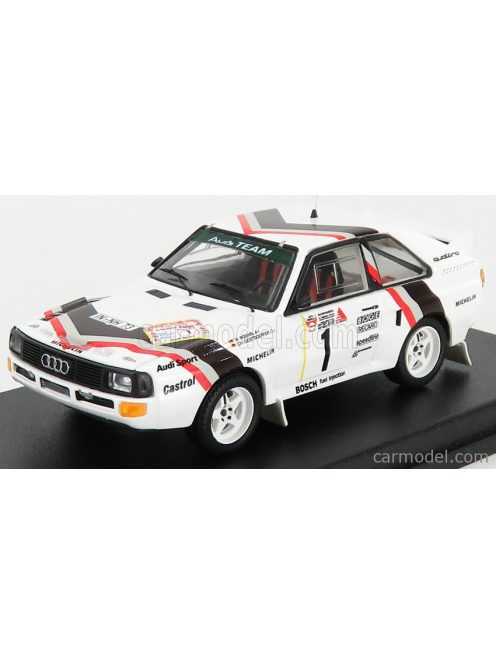 Trofeu - Audi Quattro Sport N 1 Winner Rally Stadte 1984 - Start Race Version W.Rohrl - C.Geistdorfer White