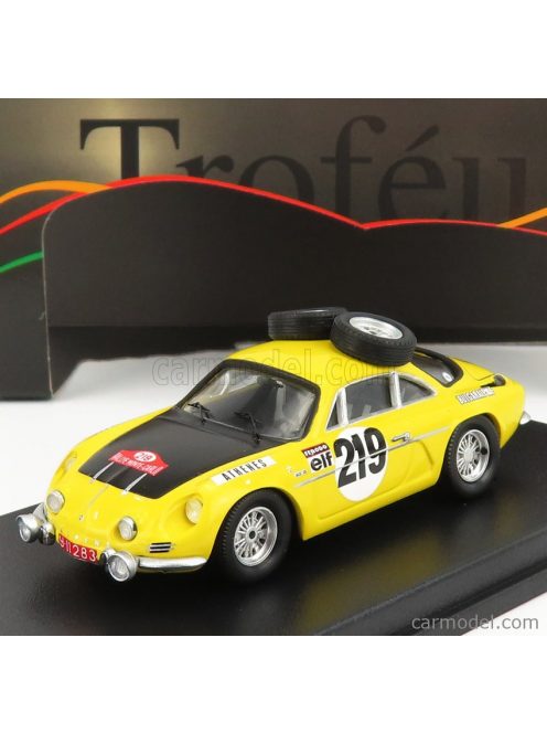 Trofeu - Renault Bulgaralpine A110 Coupe N 219 Rally Montecarlo 1969 A.Agura - A.Tomov Yellow Black