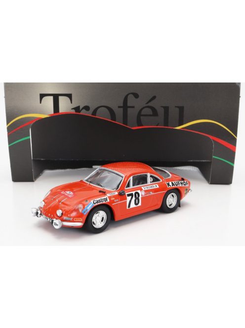 Trofeu - RENAULT ALPINE A110 N 78 RALLY MONTECARLO 1975 F.VON DER LEYEN - P.DIEKMANN DARK ORANGE