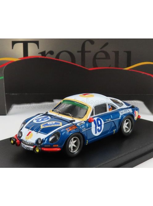 Trofeu - RENAULT A110 ALPINE N 19 RALLY ACROPOLIS 1972 SIROCO - M.ANDRIOPOULOS BLUE WHITE