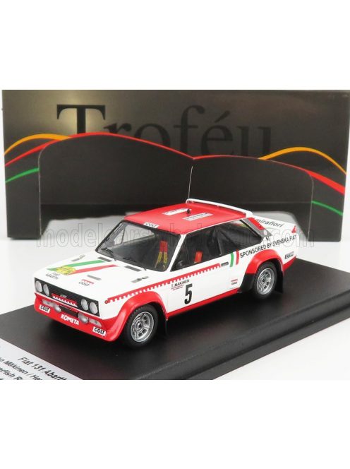 Trofeu - FIAT 131 ABARTH TEAM SVENSKA FIAT N 5 RALLY SWEDEN 1977 T.MAKINEN - H.LIDDON WHITE RED