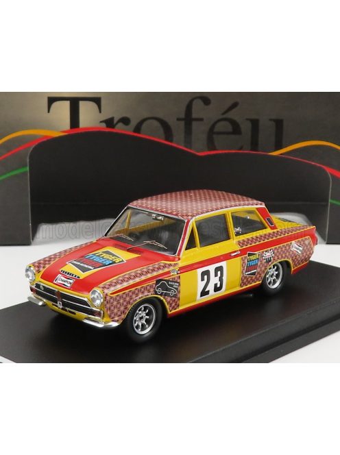 Trofeu - FORD ENGLAND LOTUS CORTINA 23 TOURING CAR CHAMPIONSHIP SWEDEN 1968 E.BERGER RED YELLOW