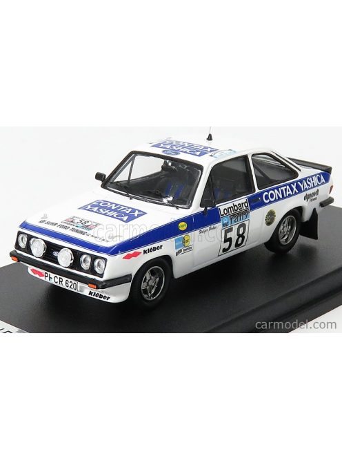 Trofeu - Ford England Escort Mkii Rs2000 N 58 Rally Rac Lombard 1978 H.Bohne - P.Diekmann White Blue