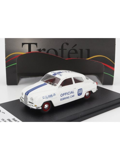 Trofeu - SAAB 96 OFFICIAL CAR 12h SEBRING 1961 WHITE BLUE