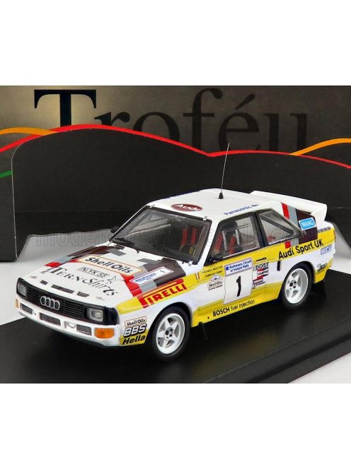 Trofeu - AUDI QUATTRO SPORT EAM AUDI UK N 1 CIRCUIT OF IRELAND 1985 M.MOUTON - F.PONS WHITE YELLOW