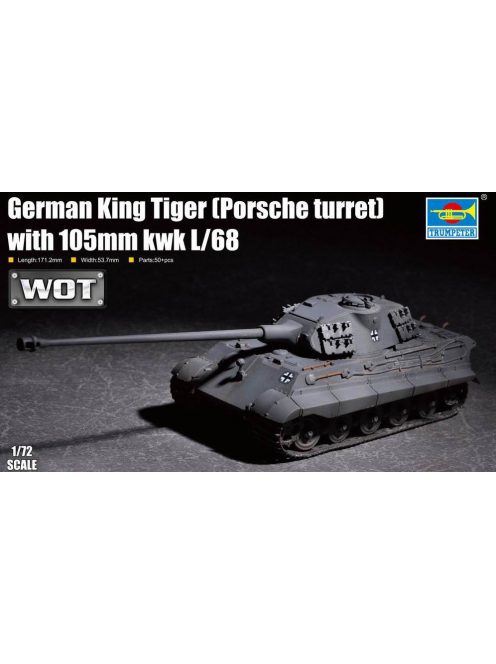 Trumpeter - German King Tiger (Porsche turret) with 105mm kWh L/68