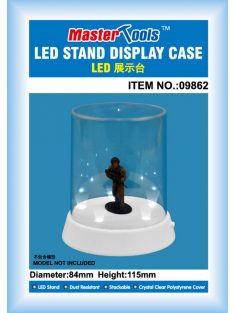   Trumpeter Master Tools - Flat top Display case-Led stand(Ř84x115m