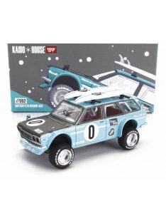   TrueScale - DATSUN 510 KAIDO HOUSE N 0 SW STATION WAGON SURF SAFARI 1972 LIGHT BLUE BLACK