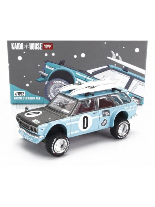 TrueScale - DATSUN 510 KAIDO HOUSE N 0 SW STATION WAGON SURF SAFARI 1972 LIGHT BLUE BLACK