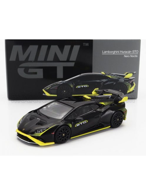 TrueScale - LAMBORGHINI HURACAN STO LP640-2 LHD 2021 BLACK YELLOW