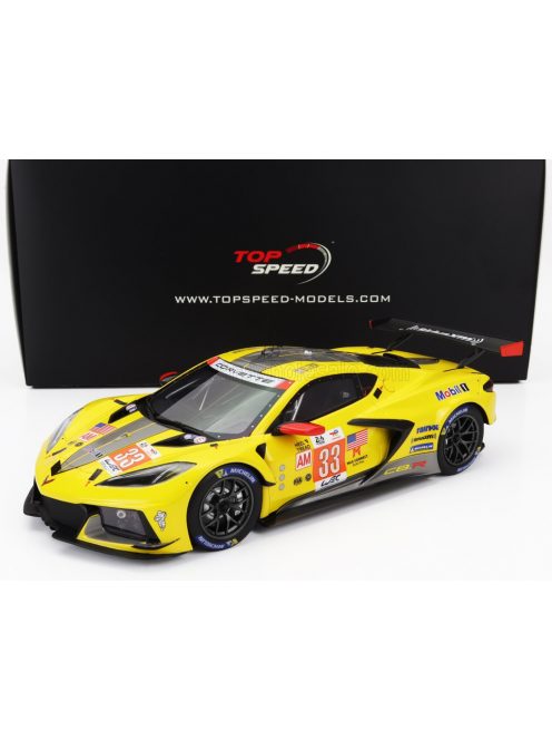 TrueScale - CHEVROLET CORVETTE C8.R 5.5L V8 TEAM CORVETTE RACING N 33 WINNER LMGTE AM CLASS 24h MANS 2023 N.CATSBURG - B.KEATING - N.VARRONE YELLOW GREY