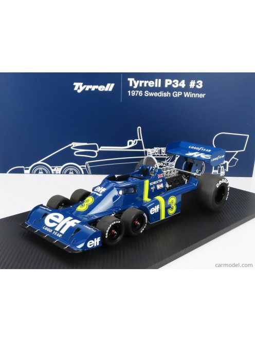 Truescale - Tyrrell F1  P34 Elf 6 Wheeler N 3 Winner Sweden Gp 1976 J.Scheckter Blue Yellow