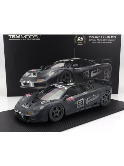 TrueScale - McLAREN F-1 GTR BMW V12 TEAM KOKUSAI KAIHATSU RACING N 59 ( AFTER RACE WEATHERED) WINNER 24h LE MANS 1995 Y.DALMAS - M.SEKIYA - J.J.LEHTO DARK GREY MET