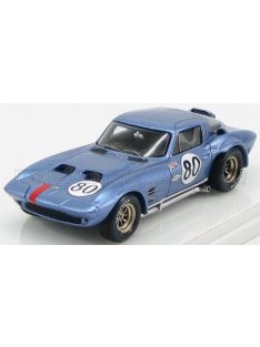   TrueScale - CHEVROLET CORVETTE GRAND SPORT COUPE TEAM MECOM RACING N 80 NASSAU SPEEDWEEK 1963 D.THOMPSON LIGHT BLUE MET RED