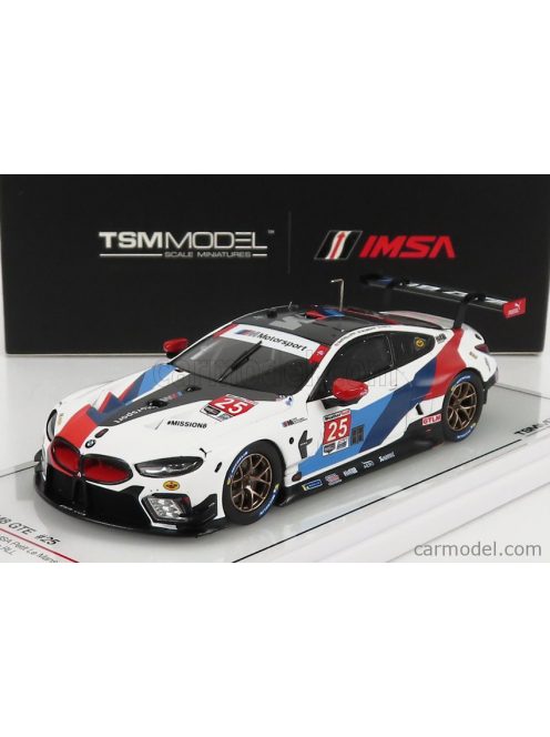 Truescale - Bmw 8-Series M8 Gte 4.0L Twin-Turbo V8 Team Bmw Rll N 25 3Rd Imsa Petit Le Mans 2019 White Red Blue