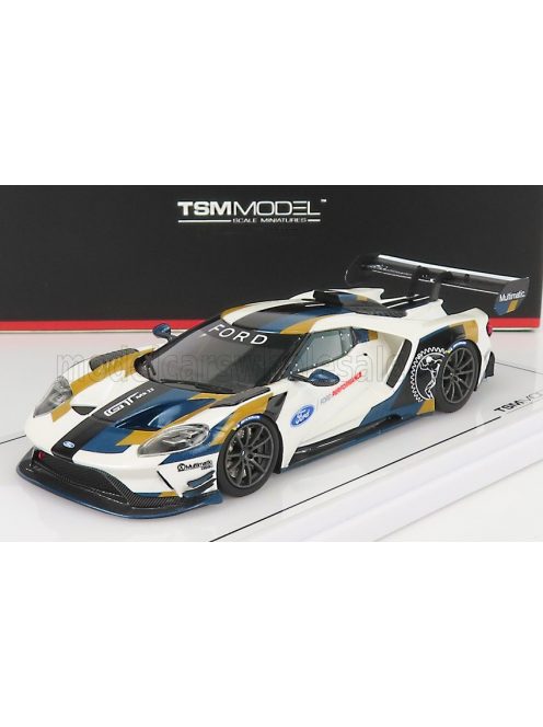 TrueScale - FORD USA GT MKII N 0 GOODWOOD FESTIVAL OF SPEED 2019 WHITE BLUE GOLD