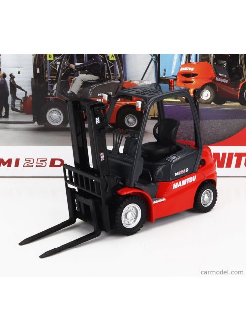 Universal Hobbies - Manitou Mi25D Carrello Elevatore Verticale - Vertical Order Picker 4 Wheels Red Black