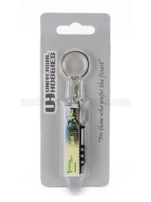 Universal Hobbies - TRAILER PORTACHIAVI - KEYRING RIMORCHIO TELONATO KRONE BIG-X FOR TRUCK - CM. 5.8 YELLOW GREEN