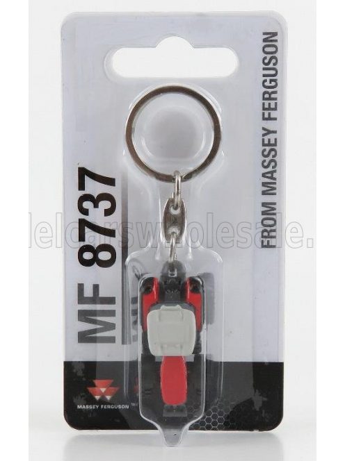 Universal Hobbies - MASSEY FERGUSON PORTACHIAVI - KEYRING MF8737 TRACTOR 2017 RED GREY