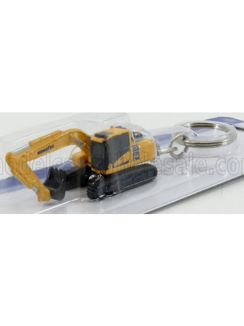 Universal Hobbies - KOMATSU PORTACHIAVI - KEYRING PC210LC HYBRID ESCAVATORE CINGOLATO - TRACTOR EXCAVATOR YELLOW BLACK