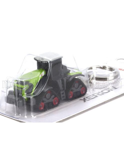 Universal Hobbies - CLAAS PORTACHIAVI - KEYRING XERION 12.650 CINGOLATO TRACTOR 2020 - CM. 5.8 GREEN GREY