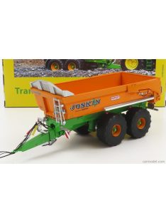   Universal Hobbies - Joskin Silo-Cargo Transktp 22/50 Open Trailer For Tractor 2004 Orange Green