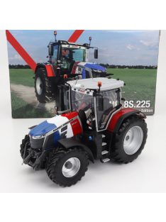   Universal Hobbies - MASSEY FERGUSON MF8S.225 TRACTOR BLUE BLANC ROUGE EDITION 2022 ROSSO BLUE WHITE