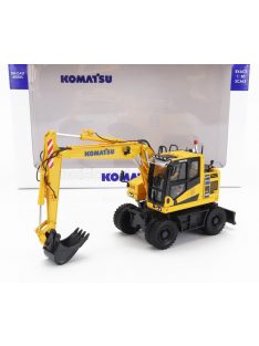   Universal Hobbies - KOMATSU PW148 RUSPA GOMMATA - TRACTOR SCRAPER YELLOW BLACK