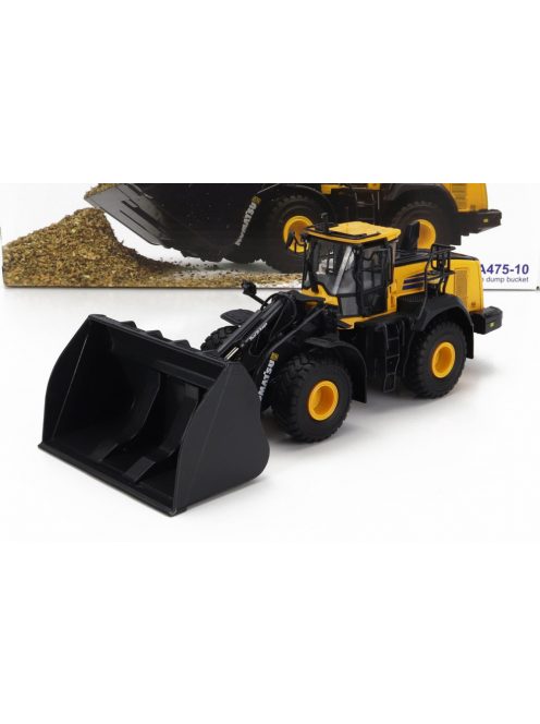 Universal Hobbies - KOMATSU WA475-10 RUSPA GOMMATA - SCRAPER TRACTOR YELLOW BLACK