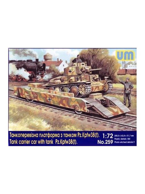 Unimodels - Tank carrier car with Pz.Kpfw. 38(t)