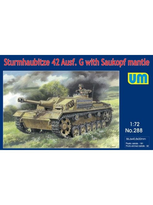 Unimodell - Sturmhaubitze 42 Auf.G W. Saukopf Mantle