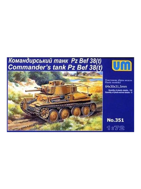 Unimodels - Pz Bef 38 (t) Commanders Tank