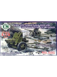   Unimodels - 45mm Antitank gun 19-K (1932) and 76mm Regimental gun OB-25 (1943)