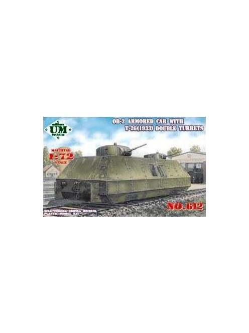 Unimodels - OB-3 armored railway car with two T-26