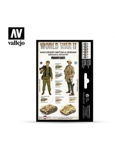   Vallejo - Model Color - WWII Desert British & German Armour & Infantry Paint set