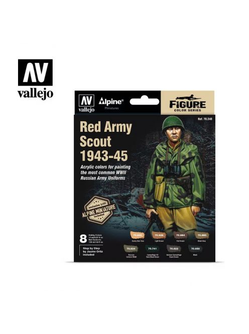 Vallejo - Model Color - Red Army Scout 1943-45 Paint Set by Jaume Ortiz + Alpine Miniature