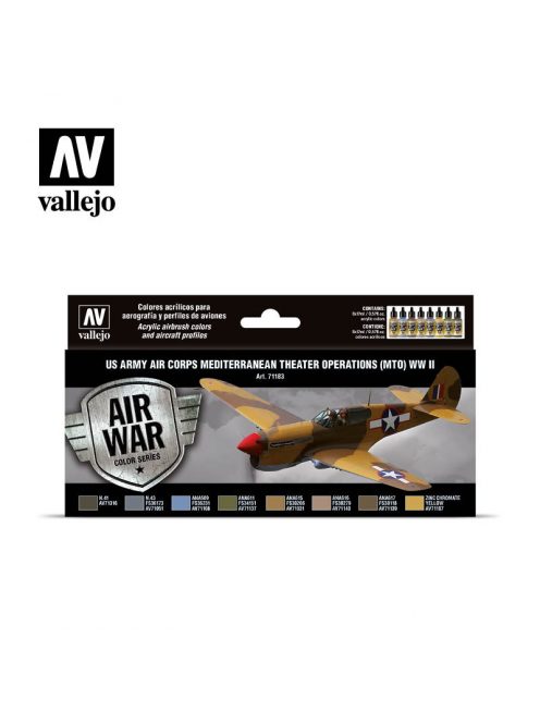 Vallejo - Model Air - US Army Air Corps Mediterranean Theater Op. (MTO) WWII Paint set