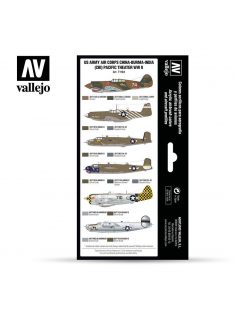   Vallejo - Model Air - US Army Air Corps China-Burma-India Pacific Theather (CBI) WWII Paint set