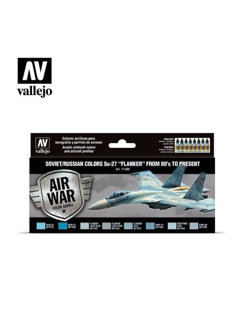 Vallejo - Model Air - Soviet / Russian colors Su-27 "Flanker" from 80's to present Paint set