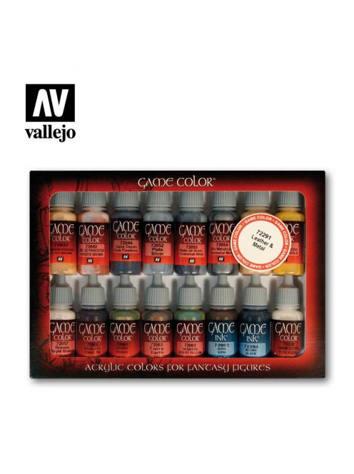 Vallejo - Game Color - Leather & Metal Paint set