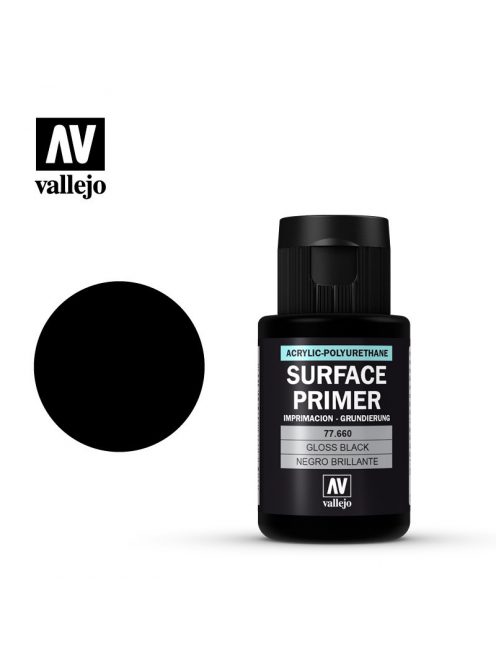 Vallejo - Surface Primer - Gloss Black Primer 32 ml.