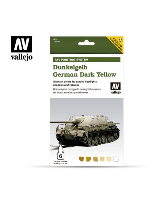 Vallejo - Model Air - AFV German Yellow Armour Painting System Paint set