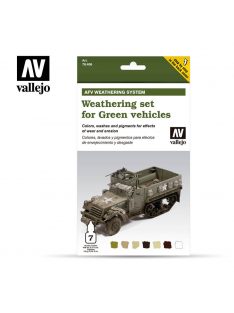   Vallejo - Model Air - Weathering For Green Vehicles Paint set