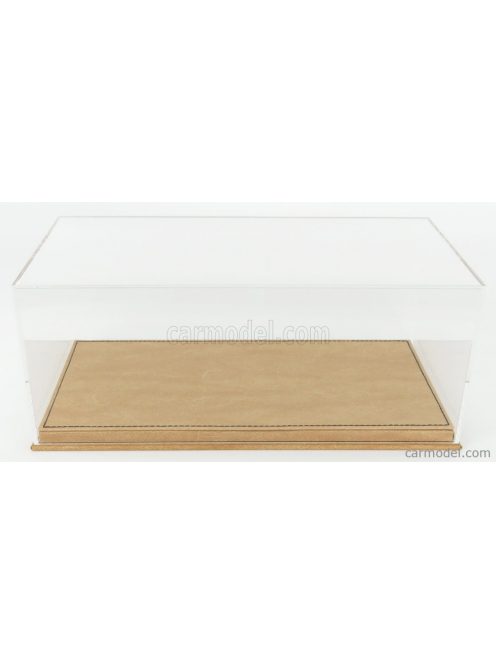 Vetrina Display Box - Vetrina Display Box Base In Pelle Beige - Leather Base Beige - Lungh.Lenght Cm 31.7 X Largh.Width Cm 15.9 X Alt.Height Cm 12.9 (Altezza Interna Interior Height Cm 11.3) Plastic Display