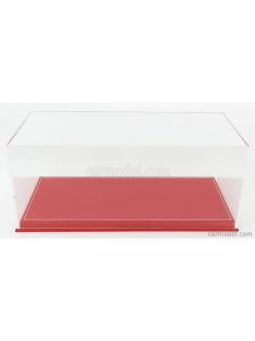   Vetrina Display Box - Vetrina Display Box Base In Pelle Rossa - Leather Base Red - Lungh.Lenght Cm 31.7 X Largh.Width Cm 15.9 X Alt.Height Cm 12.9 (Altezza Interna Interior Height Cm 11.3) Plastic Display